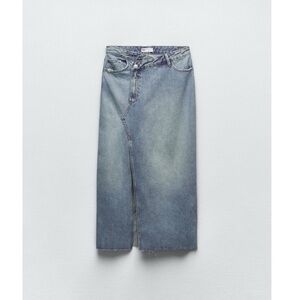 Zara asymmetrical Denim Skirt